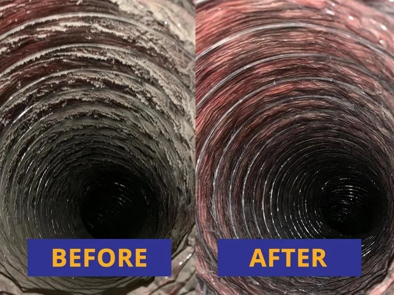 Moment Air Duct Cleaning Kent technician cleaning ductwork
